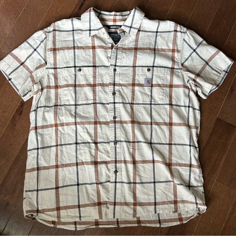 Carhartt Rugged Flex Relaxed Fit Plaid Shirt Size XL